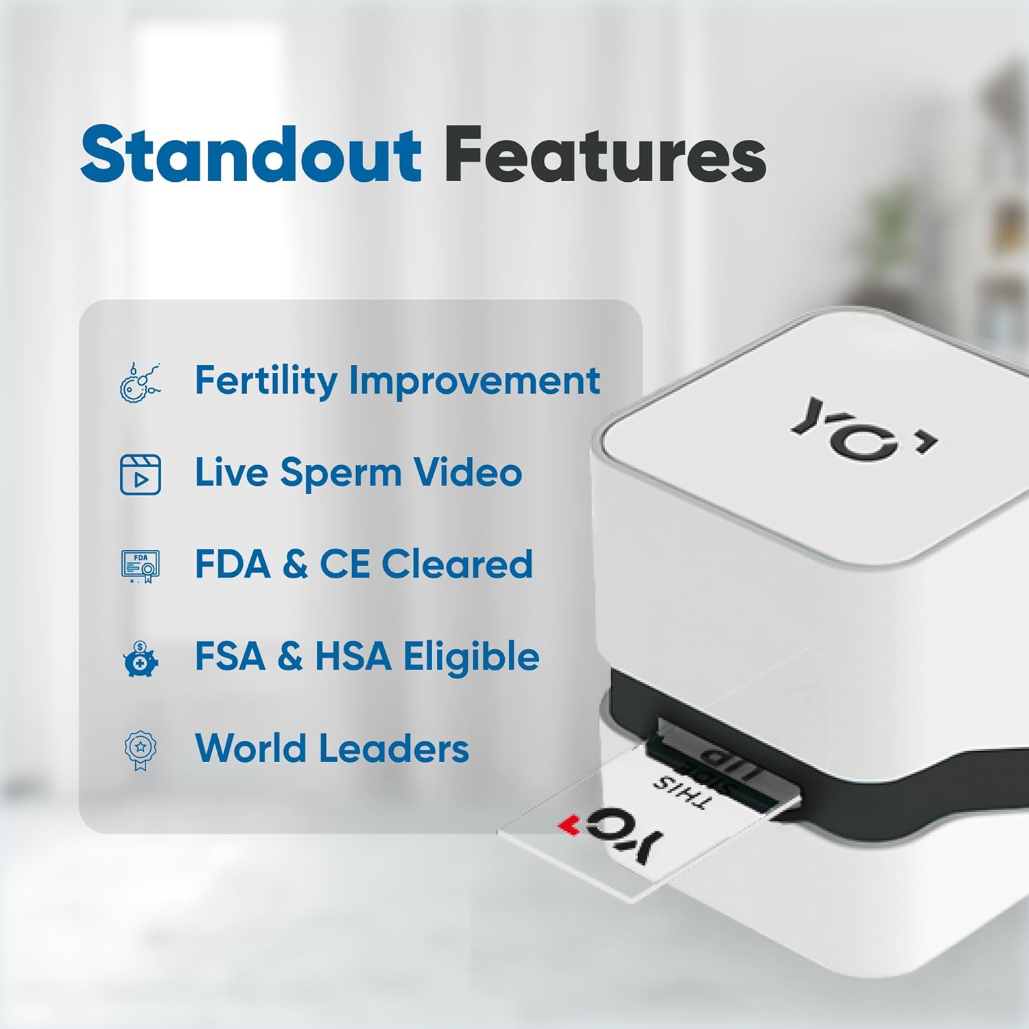 Home Sperm Test | at-Home Fertility Test Kit for Men | Check Motile Sperm Concentration with 97% Accuracy