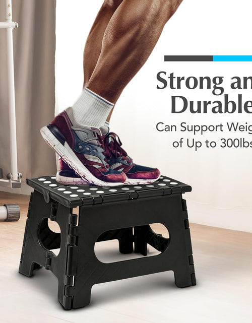 Load image into Gallery viewer, Handy Laundry - Folding Step Stool is Sturdy Enough to Support Adults and Safe Enough for Kids, Black
