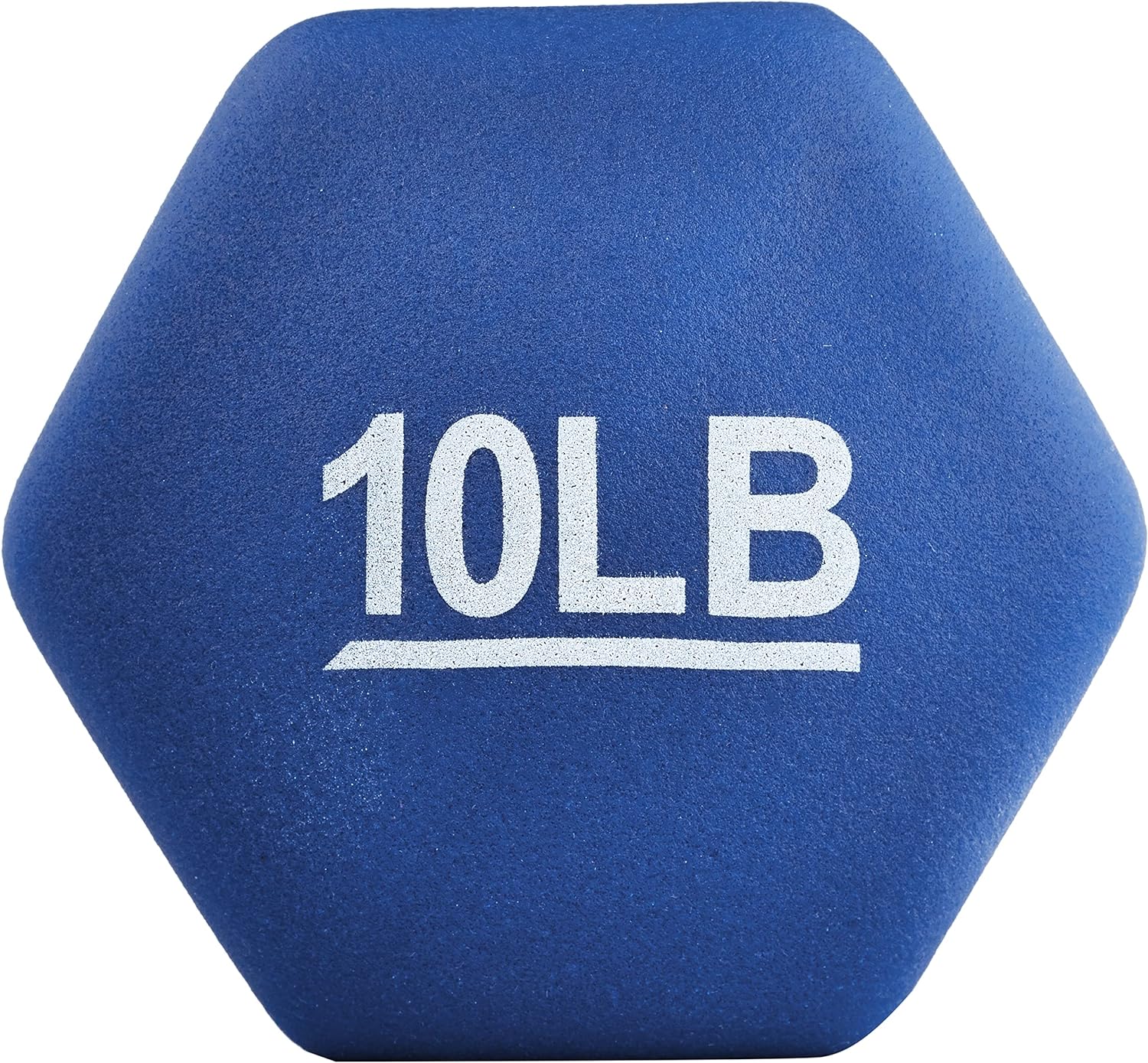 Neoprene Coated Hexagon Workout Dumbbell Hand Weight, 10 Pound Pair