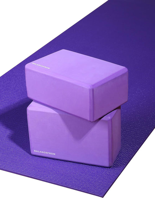 Load image into Gallery viewer, All Purpose 1/4-Inch High Density Anti-Tear Exercise Yoga Mat with Carrying Strap, Purple, Mat only
