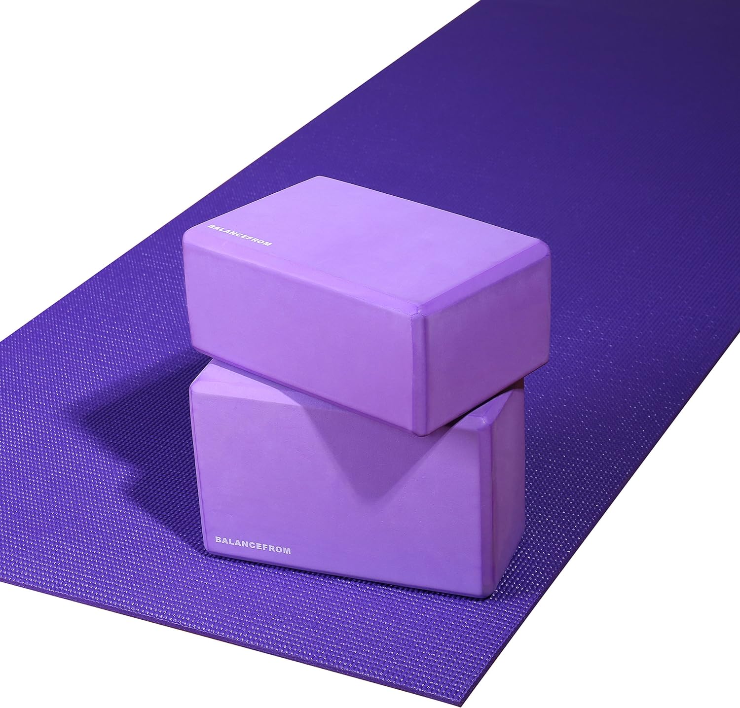 All Purpose 1/4-Inch High Density Anti-Tear Exercise Yoga Mat with Carrying Strap, Purple, Mat only