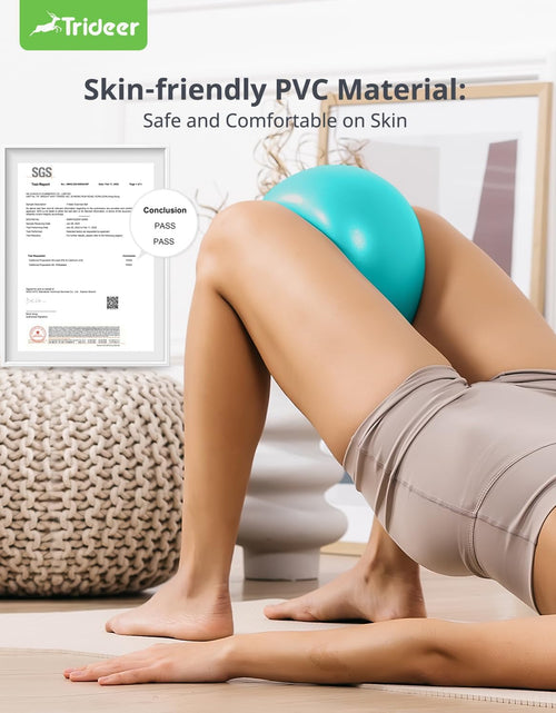 Load image into Gallery viewer, Pilates Ball 9 Inch Core Ball, Small Exercise Ball with Exercise Guide, Turkis
