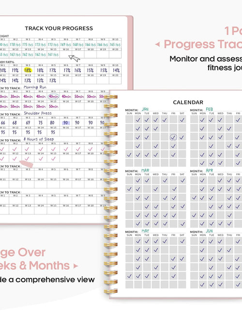 Load image into Gallery viewer, Fitness Workout Journal for Women &amp; Men, A5(5.5&quot; x 8.2&quot;), Pink
