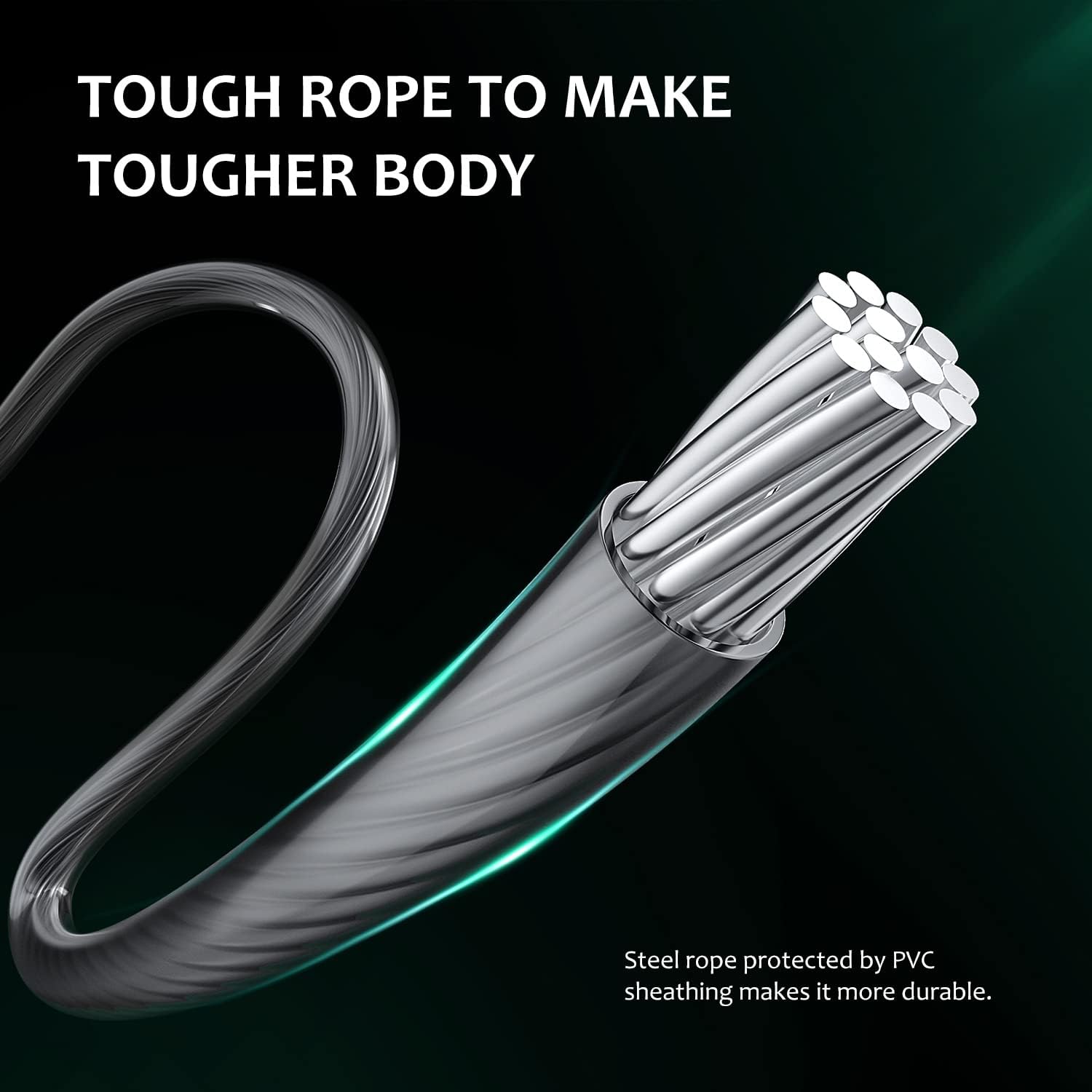 Jump Rope with Counter, Workout Jumping Rope with Steel Ball Bearings, White