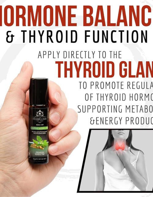 Load image into Gallery viewer, Ashwagandha Oil Roll On - for Stress Relief, Hormone Balance, Thyroid Support - 10ml
