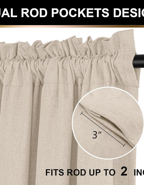 Load image into Gallery viewer, Blackout Curtains 84 Inches Long 2 Panels Set, Thermal Insulated Rod Pocket Window Curtains &amp; Drapes, 50W X 84L, Oatmeal
