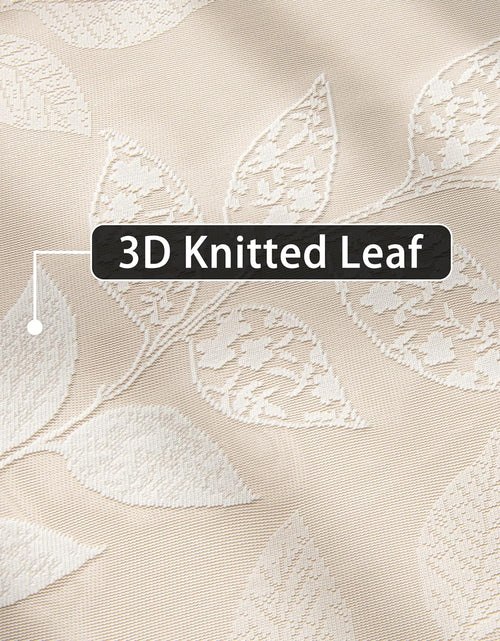 Load image into Gallery viewer, White Lace Sheer Curtains 63inch Vintage Leaf Knitted Window Curtain Drapes, 54&quot; W,  2 Panels
