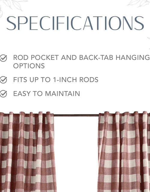 Load image into Gallery viewer, Buffalo-Check Blackout Window Curtain, Living Room and Bedroom Drape with Rod Pocket Tabs, 52&quot; x 84&quot;, Red, 1 Panel
