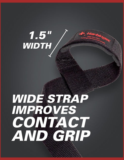 Load image into Gallery viewer, Padded Cotton Lifting Straps with NeoTek Cushioned Wrist (Black, Pair)

