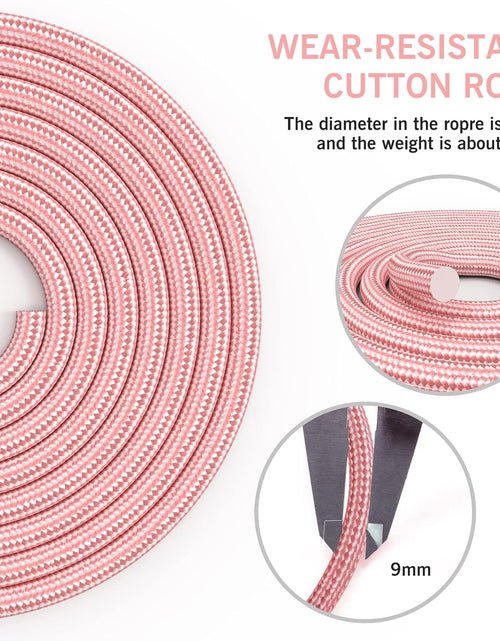 Load image into Gallery viewer, Jump Rope Cotton Adjustable Skipping Weighted Jumprope for Women, Pink
