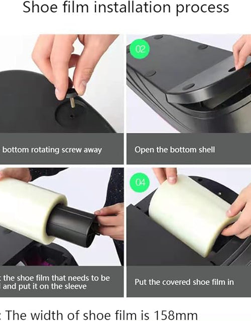 Load image into Gallery viewer, Automatic Shoe Cover Dispenser Machine with 1 Roll Overshoe Film Silver Kit
