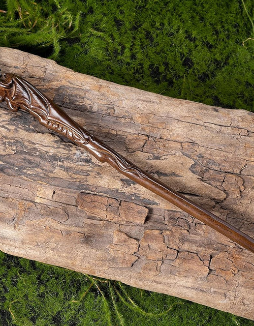 Load image into Gallery viewer, Handicraftviet Hand Carved Dragon Magic Wand, Wooden Wands for Collectible Cosplay
