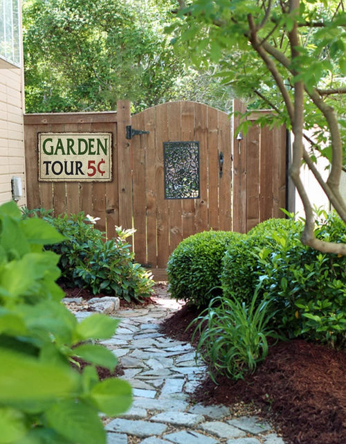 Load image into Gallery viewer, Garden Tours 5 Cents Tin Sign Home Decor
