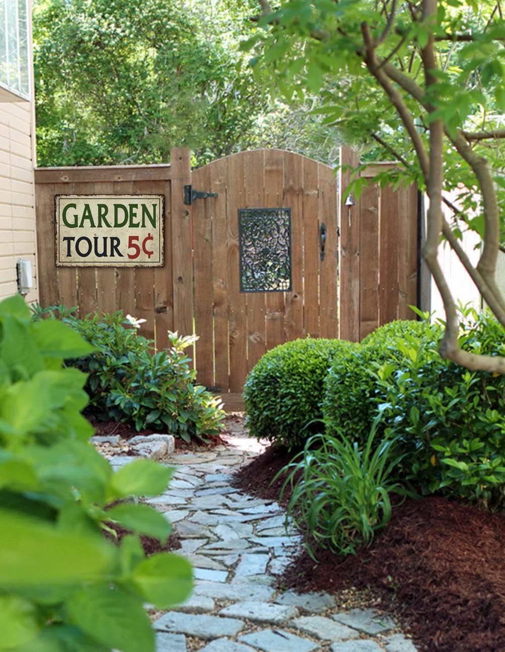 Garden Tours 5 Cents Tin Sign Home Decor