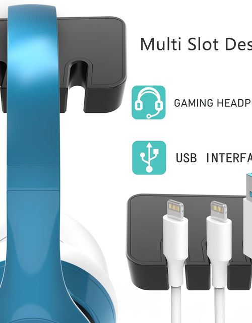 Load image into Gallery viewer, Headphone Stand with USB Charger Under Desk Headset Holder Mount with 3 Port USB Charging Station (20W PD &amp; QC3.0 )
