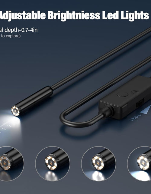 Load image into Gallery viewer, Endoscope Camera with Light iPhone Borescope Inspection Camera, 1920p HD, Adjustable 8 LED, 16.4ft, Single Lens
