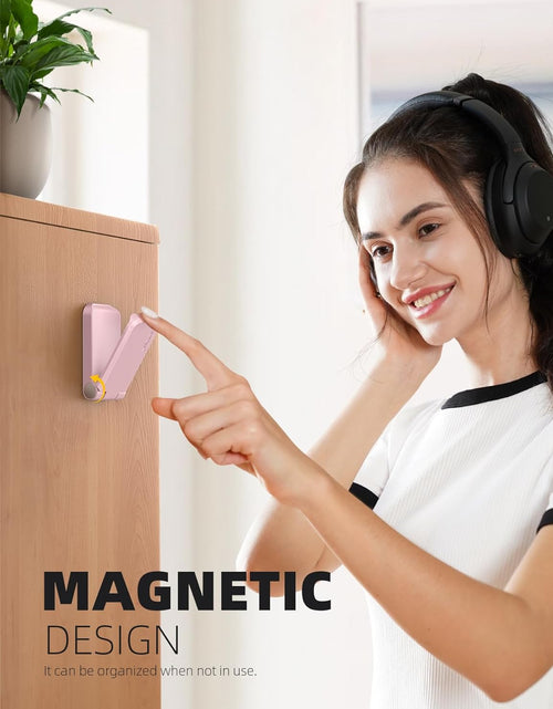 Load image into Gallery viewer, Headphone Stand, Sticky Headset Hanger, Pink
