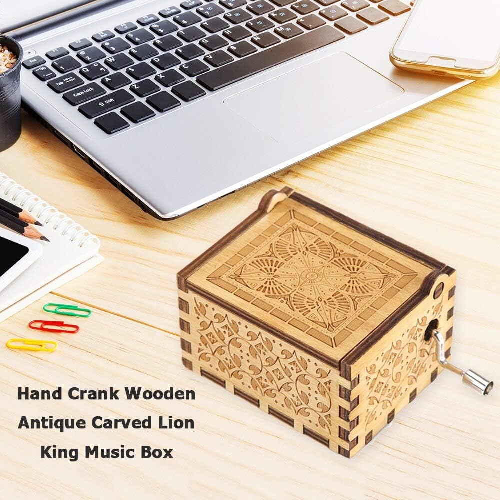 Gifts for Mom Music Box from Daughter Hand Crank Engraved Musical Box