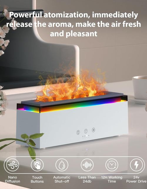 Load image into Gallery viewer, Aromatherapy Essential Oil Diffuser for Home: Mist Aroma - Flame 17 Modes RGB Ambient Lights 200ml
