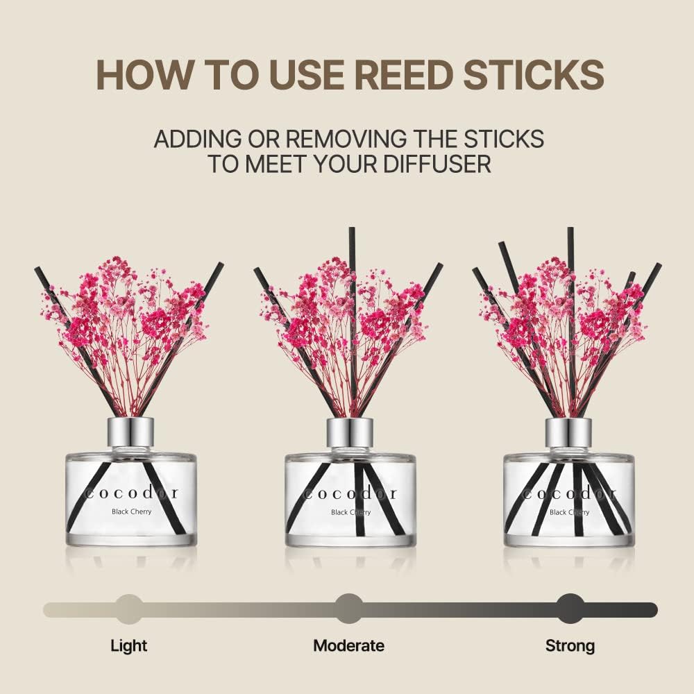 Flower Reed Diffuser set / 6.7oz / White Jasmine/Scent Diffuser with Sticks Home Fragrance