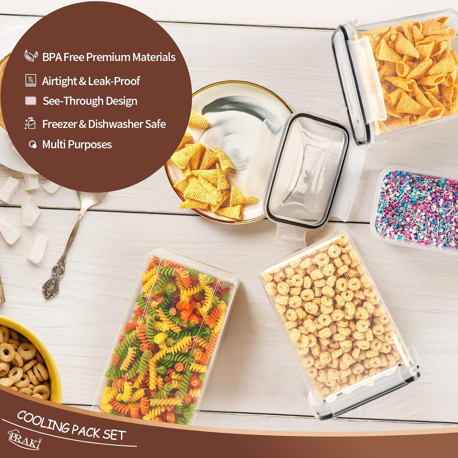 Airtight Food Storage Containers Set with Lids - 24 PCS, BPA Free Kitchen and Pantry Organization