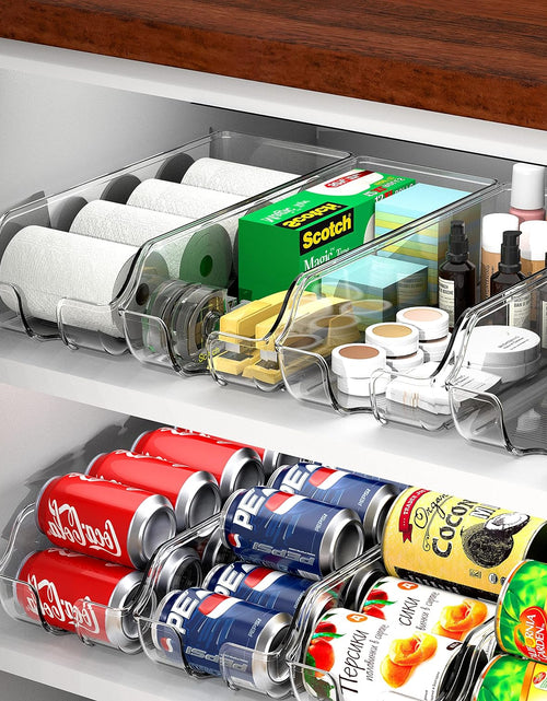 Load image into Gallery viewer, Soda Can Organizer for Refrigerator/Pantry, Clear, Set of 4

