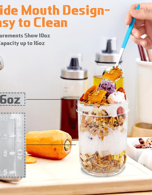 Load image into Gallery viewer, 6 Pack Glass Mason Canning Jars with Metal Airtight Lids and Bands Containers for Fruit Storage,16 oz
