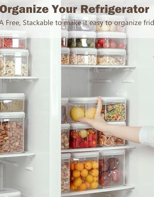 Load image into Gallery viewer, 8 Pcs Pop Container Set, Airtight Food Storage Containers with Lids for Kitchen Pantry, Gray
