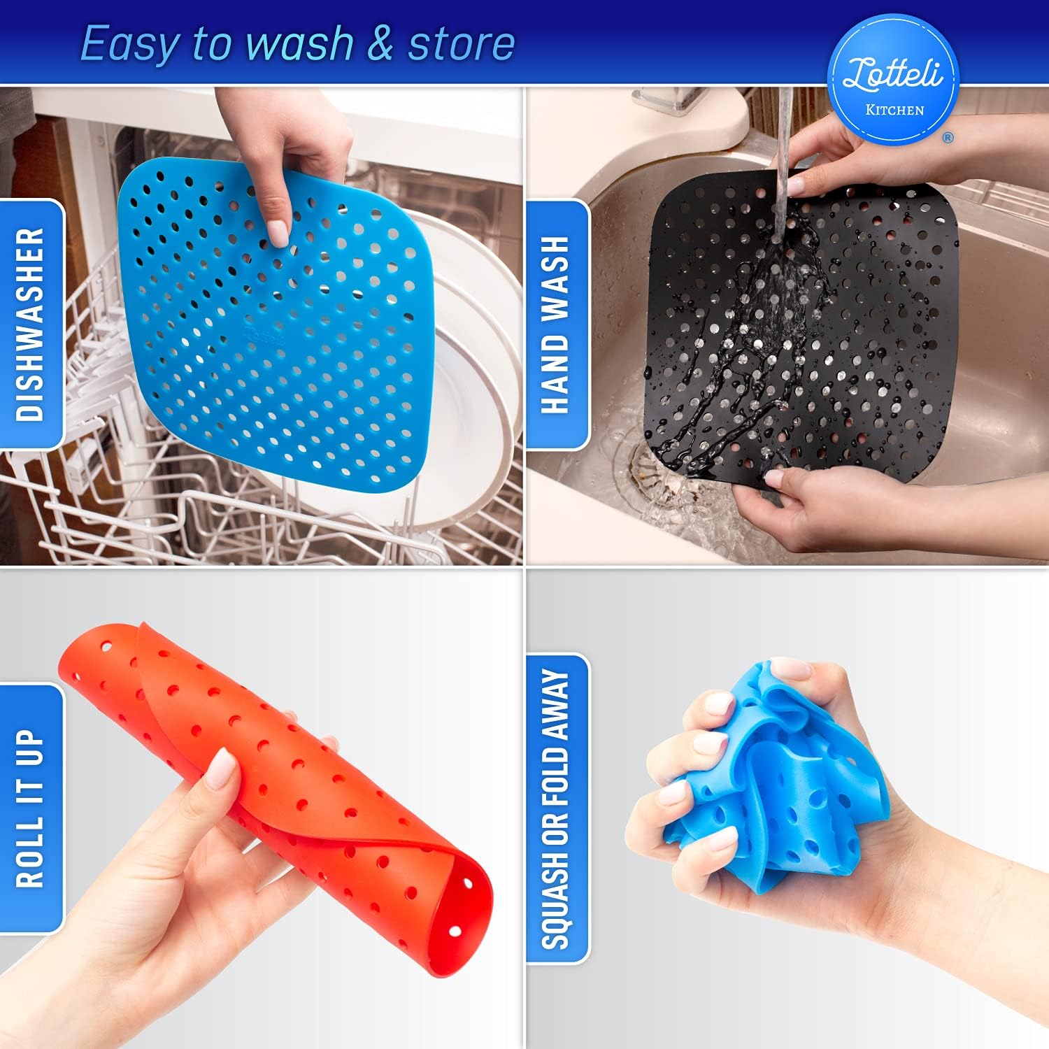 Reusable Silicone Air Fryer Liners with Air Fryer Magnetic Cheat Sheet, Easy Clean Air Fryer Accessories