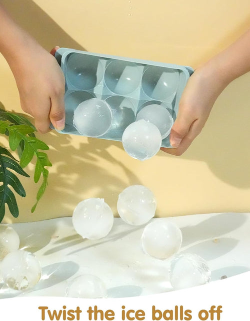 Load image into Gallery viewer, Large Ice Cube Molds with Lid&amp;Bin, 2Inch Whiskey Ice Mold for Space-saving, 2Pack
