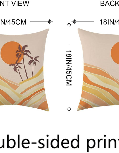 Load image into Gallery viewer, Set of 4 Modern Tropical Leaves Minimalist Aesthetic Leaf Decorative Throw Pillow Cases, 18 x 18
