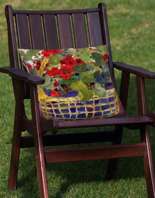Load image into Gallery viewer, Set of 2 Geranium Basket Spring Pillow Covers 18x18 Inch
