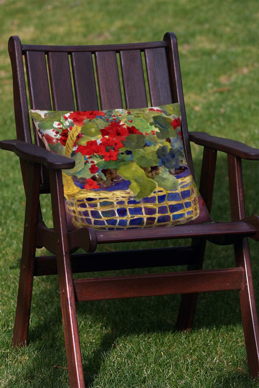 Set of 2 Geranium Basket Spring Pillow Covers 18x18 Inch