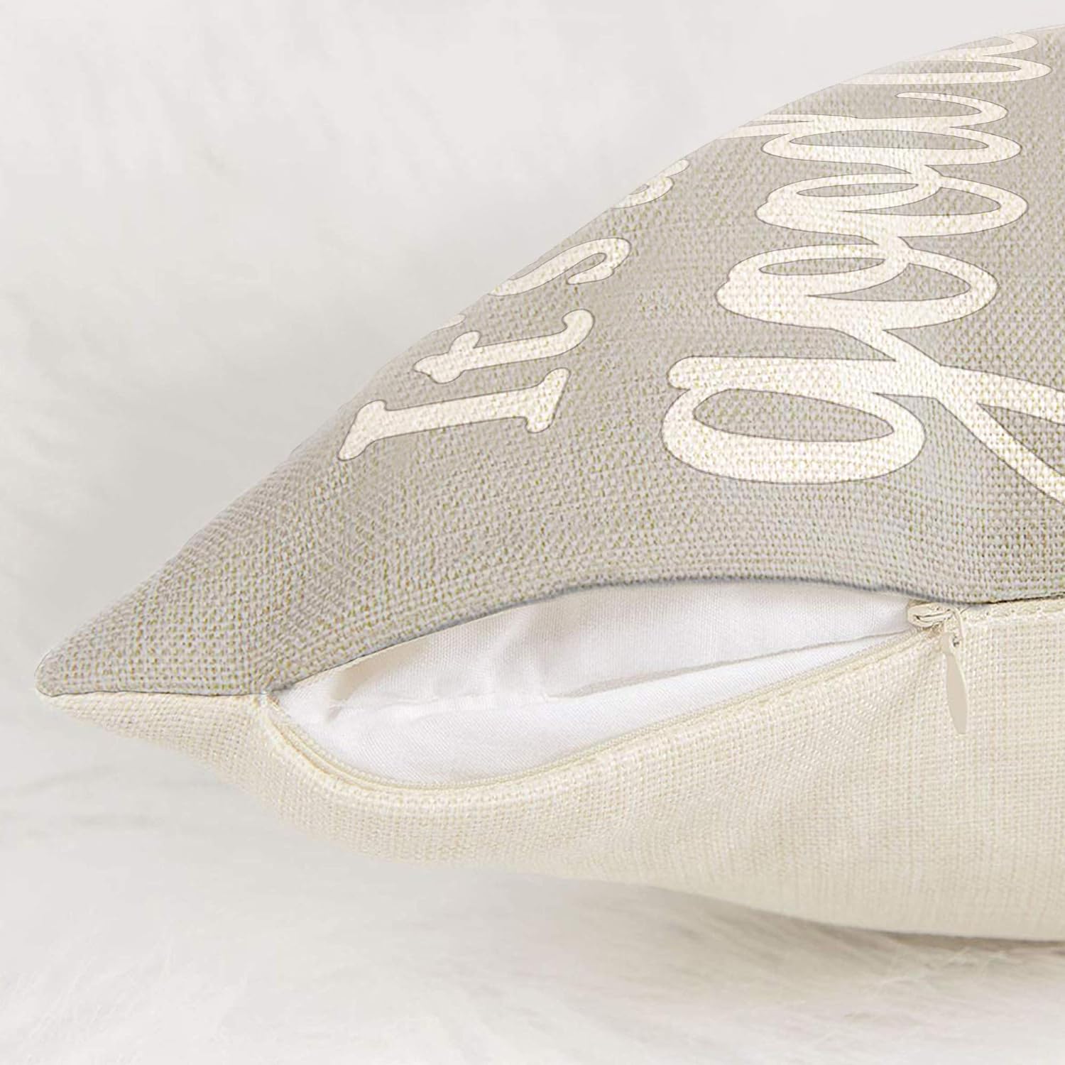 Spring Summer Pillow Covers 18x18 Set of 4, Yellow Grey Decor Pillows Sunflower Throw Pillow Covers