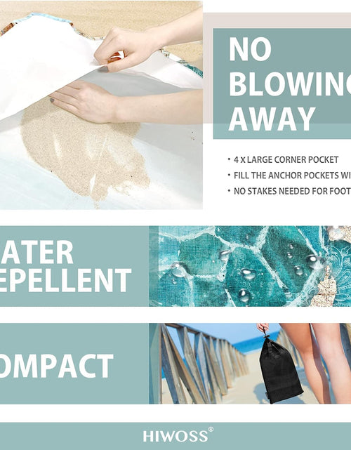 Load image into Gallery viewer, Beach Blanket Waterproof Sandproof Oversized 95”x 80”
