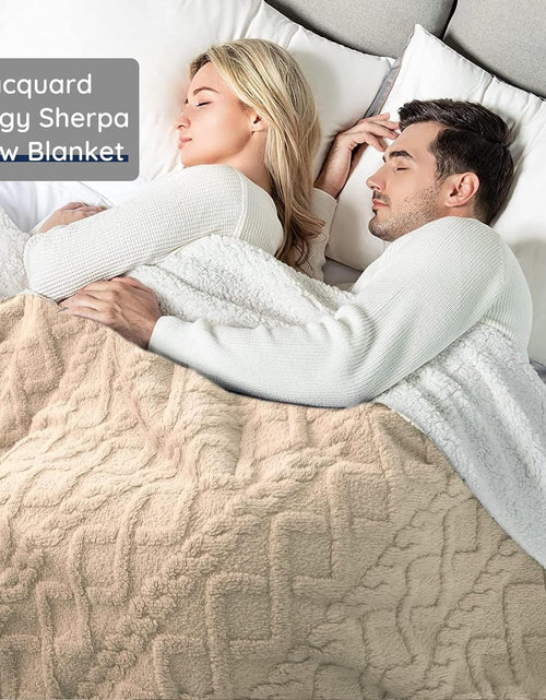 Load image into Gallery viewer, Soft Fleece Plush Sherpa Dual Sided- Fuzzy Fluffy Warm Lightweight 50x70 Inch Beige
