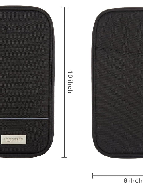 Load image into Gallery viewer, RFID Travel Passport Wallet Organizer, 10 x 5 Inches, Black, Solid
