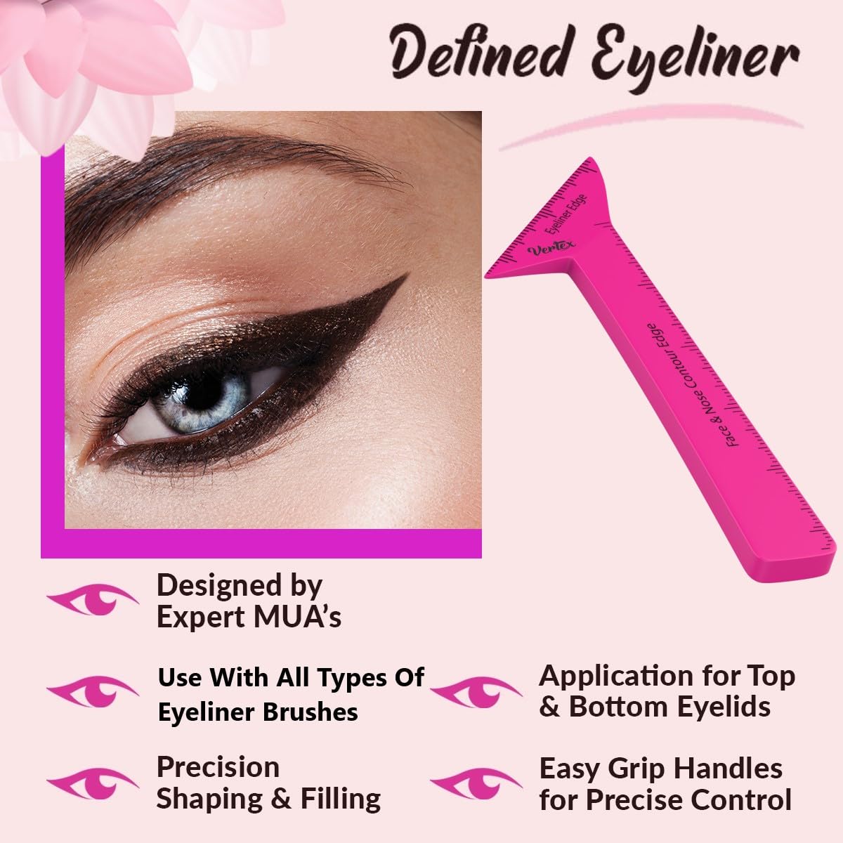 Eyeliner Stencils Pencil Liquid Waterproof Tool For Liner Makeup Brush Pen Stamp
