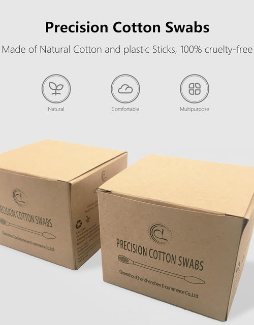 Load image into Gallery viewer, 900pcs Precision Cotton Swabs, Pointed&amp;Flattened Tip Cosmetic Applicators
