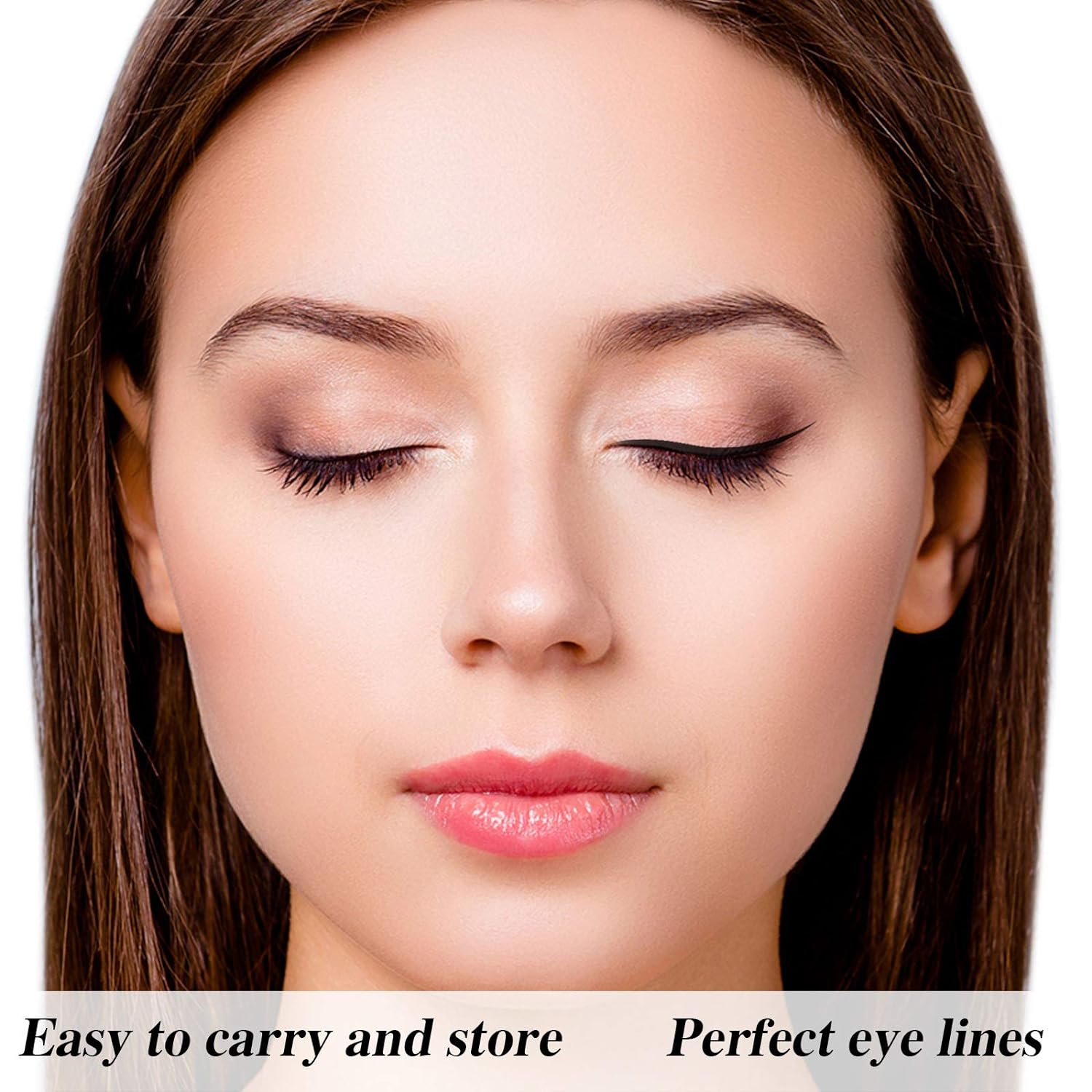 100 Pack Disposable Eyeliner Brush Applicator Cosmetic Eye Wands Makeup Tool (Clear)