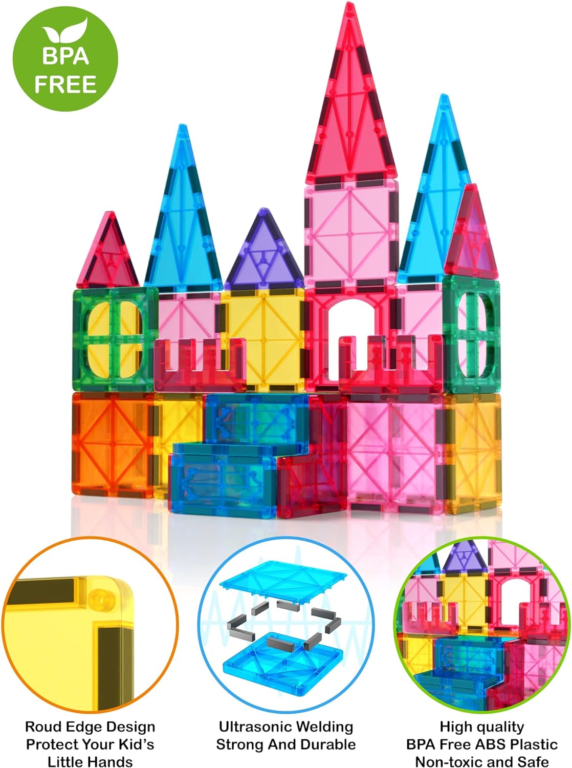 57PCS Magnetic Tiles Building Blocks Set | Educational