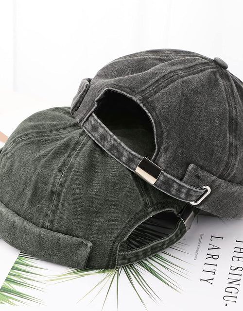 Load image into Gallery viewer, Adjustable Brimless Hats for Men Docker Hat Casual No Brim Hat (2 Pcs)
