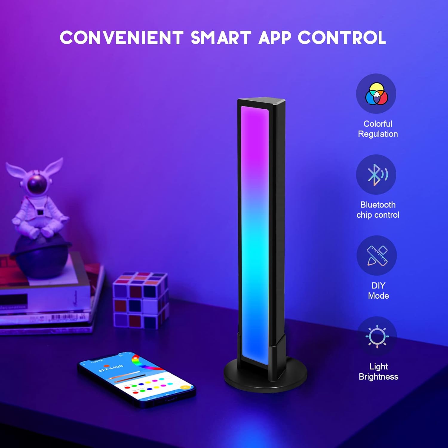 RGB Light Bars, Smart Light Bar with Scene Modes and Music Modes, Ambient Lighting TV Backing, RGB