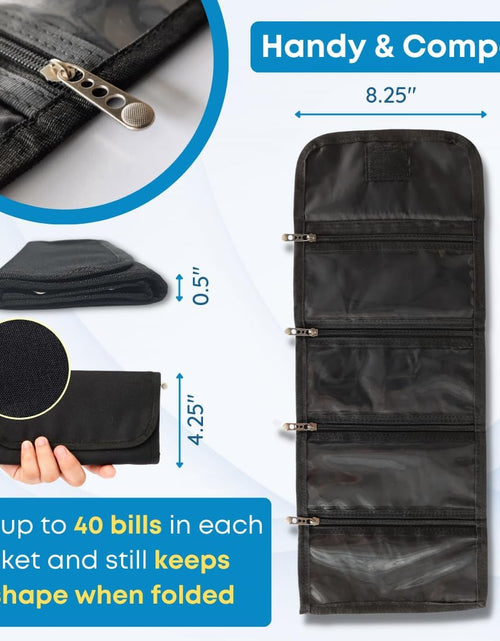 Load image into Gallery viewer, Money Organizer, Cash Wallet with 4 Zipper Slots - Money Organizer for Budget
