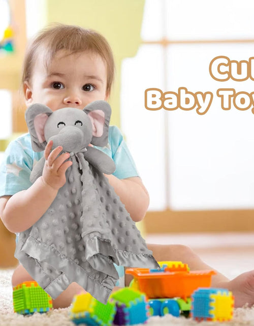 Load image into Gallery viewer, Elephant Security Blanket, Soft Lovey Unisex Lovie Baby Gifts for Newborn Boys and Girls
