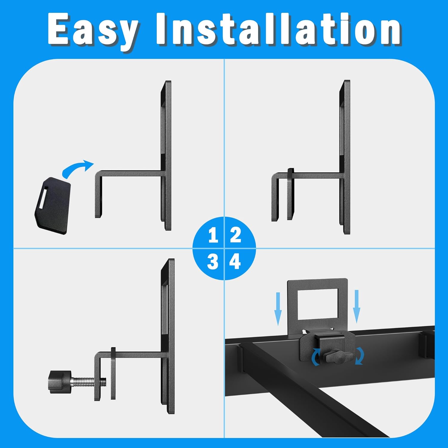 6 PCS Mattress Holder in Place Gripper,Keep Mattress from Sliding, Adjustable Anti-Slip Baffle, Black