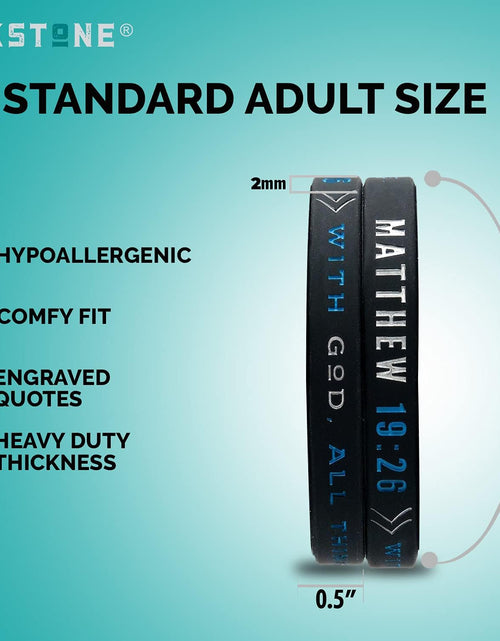 Load image into Gallery viewer, Christian Silicone Wristbands w/Scriptures (Set of 4) - Unisex Bible Verse Jewelry for Men Women Teens
