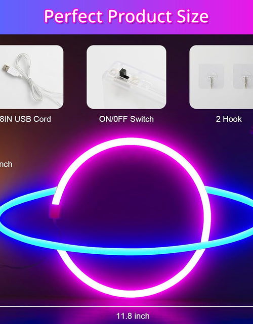 Load image into Gallery viewer, Bright LED Planet Neon Lights, USB or Battery Powered Planet Neon Signs for Wall Decor
