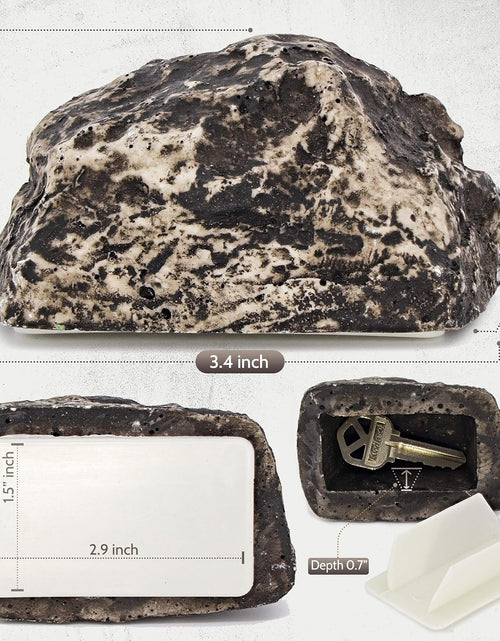 Load image into Gallery viewer, Hide-a-Spare-Key Fake Rock - Looks &amp; Feels like Real Stone - Safe for Outdoor Garden or Yard, Geocaching
