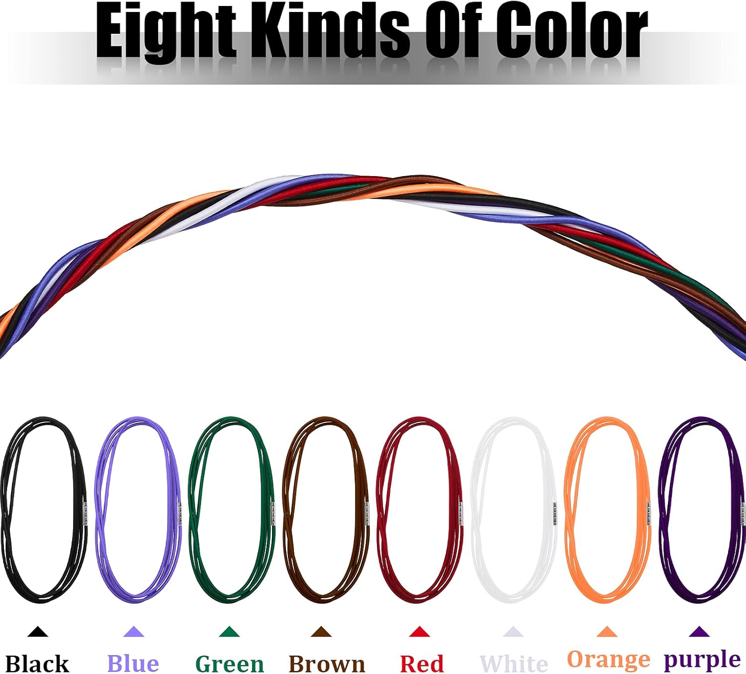 8 Pieces 3.28 Ft Trash can Bands Large Rubber Bands Garbage Can Bag Holder 13-30 Gallon Garbage Can, 8 Colors